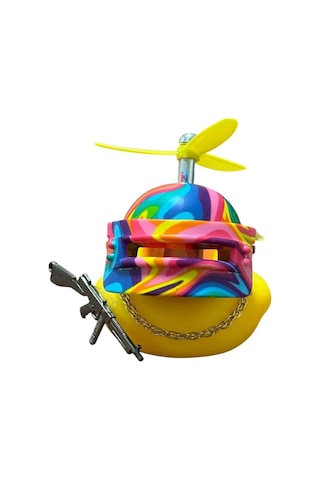 Kasklı Ördek Araç Göğüs Torpido Süsü Motorsiklet Bisiklet Süsü Kasklı Pubq