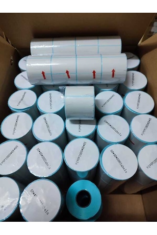 Barkod Etiket Sticker 50x40 Mm Lamine Termal Etiket 1 Rulo 500 Tam Adet Etikettir 1