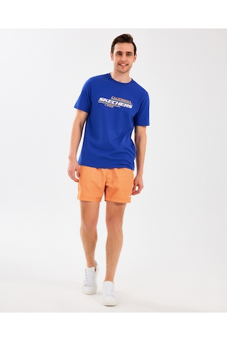 Skechers M 5 Inch Allover Print Swimshort Erkek Turuncu Deniz Şortu S2510008-700 Turuncu