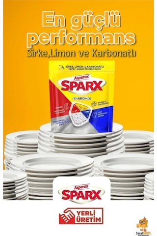 Sparx Bulaşık Makinesi Kapsülü 30'lu X 2 Paket 60 Yıkama