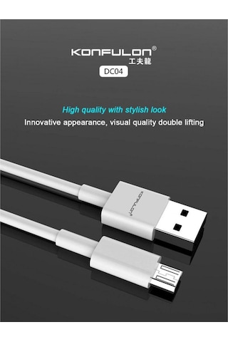 Dc04 Süper Hızlı Micro Usb Kablo 1m 2a Şarj Kablosu