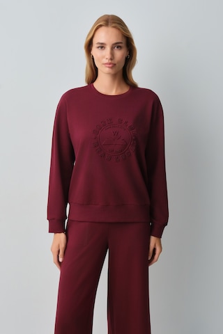 Suwen New Chapter Back To College Campus Pijama Üstü Wsh12510051020 Bordo
