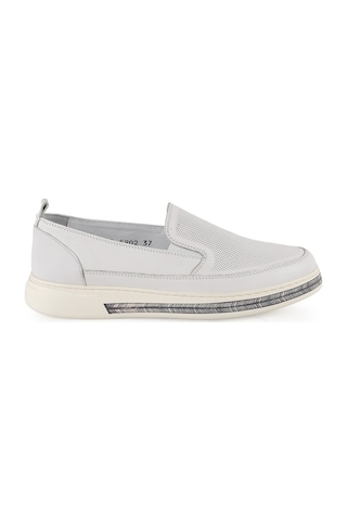Libero Lz5902 Kadın Hakiki Deri Slip-on Ayakkabı - Eva Tabanlı Günlük Konfor Modeli Beyaz