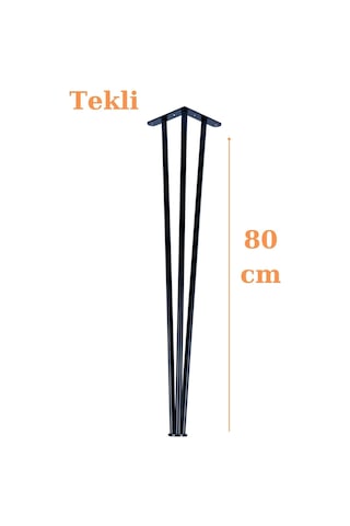 80 Cm Petek Üstü Raf & Dresuar Ayağı Metal Profil Boru Firkete Ayak Yüksek Bar Masası - Pingolu - Tek Tek