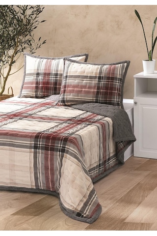 Merinos Allday Çift Kişilik Yatak Örtüsü Seti Dureau Gri