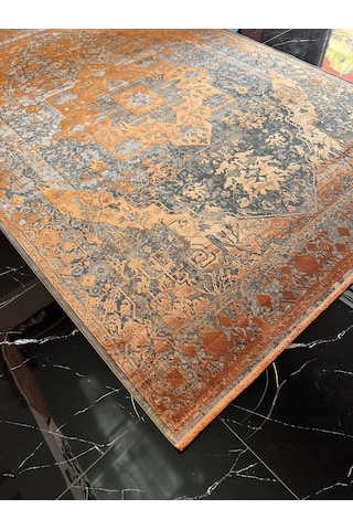 Elexus Halı Diamond 3774 Terra Koyu Gri Salon Halısı