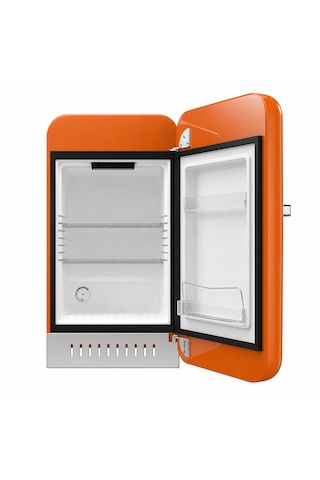 Elektromarla Retro Minibar Mini Buzdolabı Turuncu