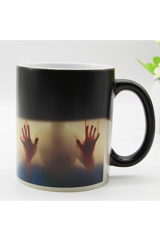 Sones The Walking Dead Kupa Renk Değiştiren Isıya Duyarlı Seramik Kahve Kupası 301-400ml