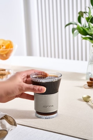 Karaca Leather Cool Touch Latte Bardağı 210 Ml Silver