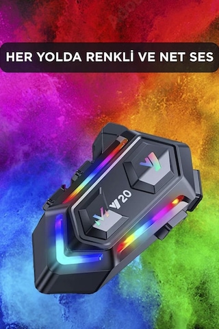 Torima Y20 Siyah Bluetooth Intercom Motosiklet Kulaklığı