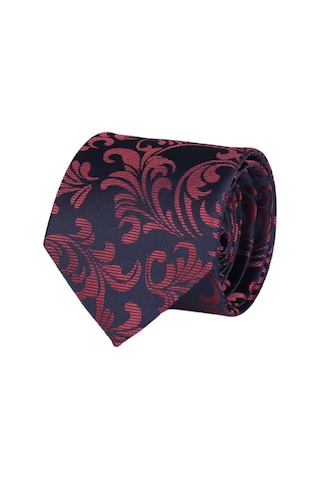 Esgue Hand Made 7.5 Cm Bordo Lacivert Desenli Kravat Lacivert - Gri