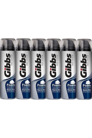 GİBBS TIRAŞ KÖPÜĞÜ REGULAR 200ML x 6 ADET