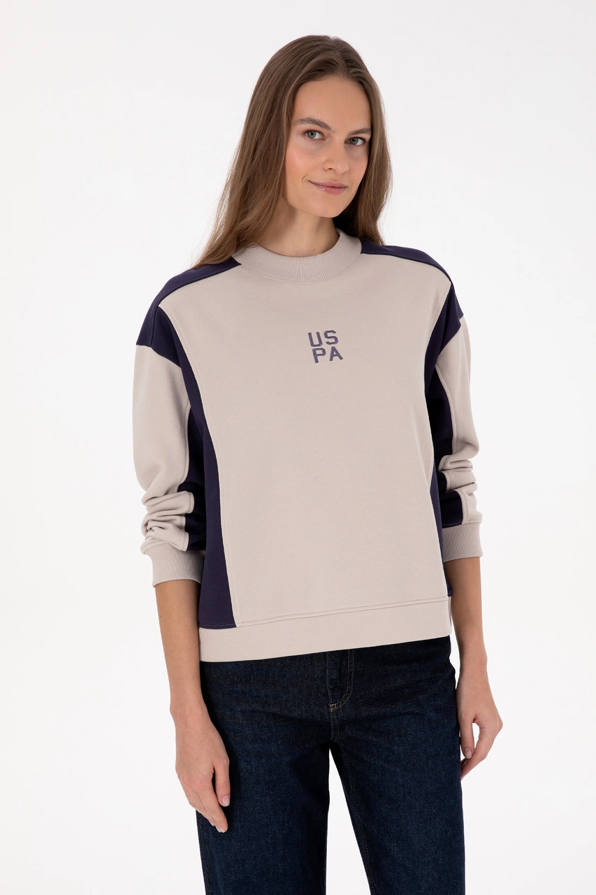 U.S. Polo Assn. Kadın Mürdüm Bisiklet Yaka Sweatshirt 50314951-VR074