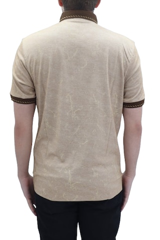 Santa Dmctekstil Erkek Kavis-113 Desenli Spor Kesim Rahat Kalıp Cepsiz Polo Yaka T-shirt Camel