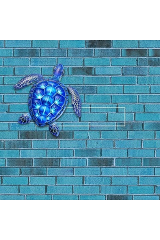 Hangfox Altın Sarı Metal Kaplumbağa Duvar Dekoru - Deniz Tema Ofis Oturma Odası Zenginleştirici Kolay Asma Sanatsal Dekor Diğer