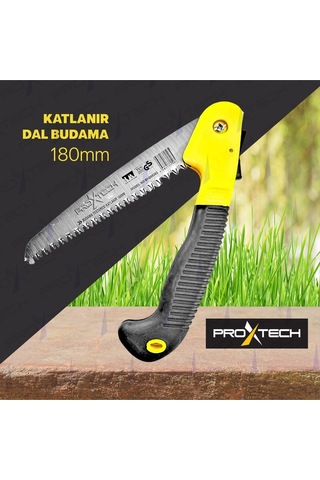 Proxtech Katlanabilir Emniyetli Cep Bahçe Budama Testeresi 180 Mm Dal Budama Makası 2li Set