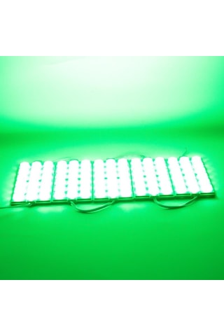 12v Modul Lamba 18-ledli Camlı Kablolu Yeşil 137 57 Mm