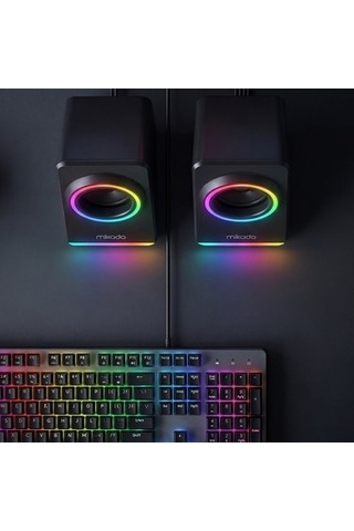 Rgb Aydınlatmalı Usb Hoparlör, 2.0 3w 2 Güç İle