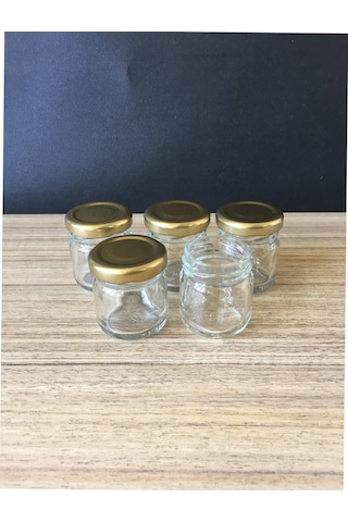 40 Cc Cam Kavanoz - 50 Adet - Gold Kapak.Mutfak.