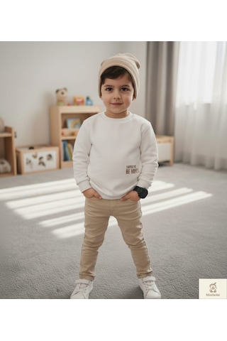 Nanica Kids Minibohe Çocuk Sweatshirt Beyaz