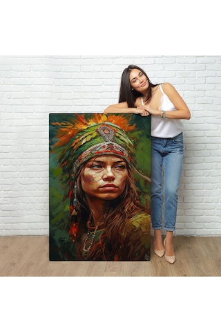 Miyrem^ Canvas Serie Kızıldereli Güzel Kız Tablosu-7774