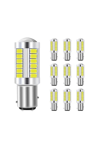 Xindoker 10 Adet 1157 Model Bay15d Arayüz P21/5w Spesifikasyonlu Araç Led Stop Feneri Ampülü