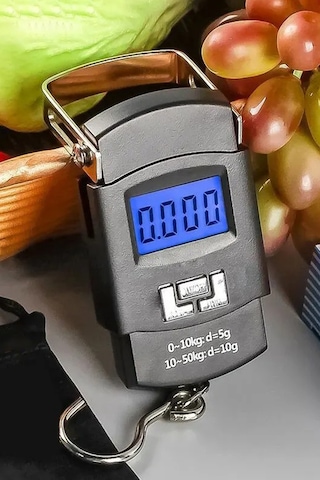 Markafox 0.10\50 Kg El Poşet Bavul Tartısı El Kantarı El Tartısı Lcd Ekranlı Kilogram Ölçme Terazisi Wh50