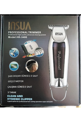 Insua Hk-3400 Profesyonel Şarjlı Tıraş Makinesi