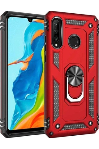 Samsung Uyumlu Galaxy A20s Kılıf Zore Vega Kapak Kırmızı