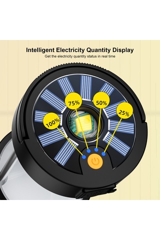 Singree Güneş Enerjili Kamp Lambası - 4 Işık Modlu, Şarj Edilebilir, Su Geçirmez, Acil Durum Aydınlatma