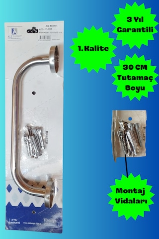 30 Cm Tutunma Barı Tutamak Wc Banyo Duş Klozet Küvet Yanı Kullanı Krom