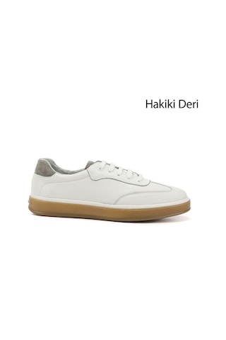 Gönderi(R) Gönderi R Erkek Beyaz Bağcıklı Hakiki Deri Comfort Sneaker Ddma83842188 Beyaz