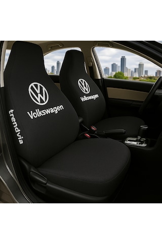 Volkswagen Uyumlu Ön Arka Koltuk Kılıfı Penye Servis Tipi Oto Koltuk Koruma Seti Siyah