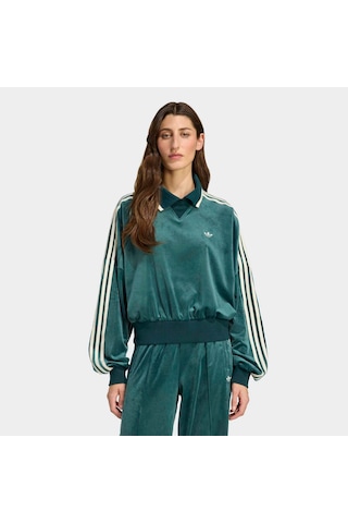 Adidas Originals X Liberty London Kadın Kadın Yeşil Polo Sweatshirt Jw5274 Yeşil