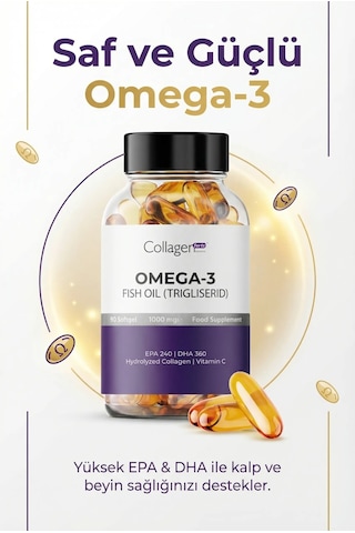 Collagen Forte Platinum Omega 3 Premium Balık Yağı 90 Kapsül