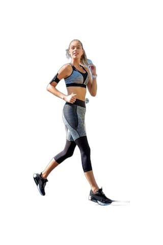 Yeni Inci T140 Gri (Yoga-Fıtness-Pilates-Koşu) Sporcu Kapri Taytı