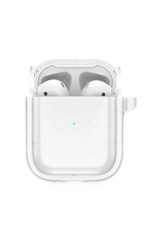 Kulaklık Aksesuarları Movenchy Apple Airpods Uyumlu 4 4.nesil Shiny Şeffaf Kılıf - Beyaz