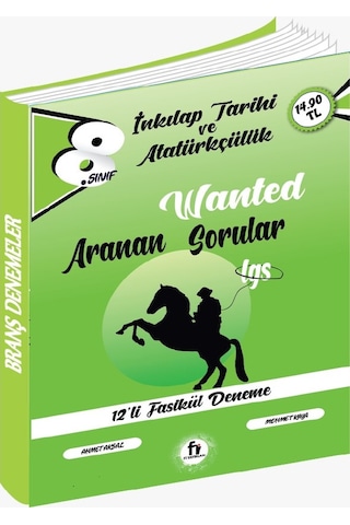 Fi Yayınları 8. Sınıf Lgs Inkılap Tarihi Wanted Aranan Sorular Fa