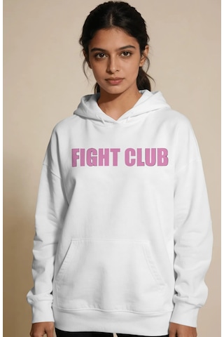 Sevbano Fight Club Film Tyler Durden Sırt Baskılı Unisex Oversize Premium beyaz