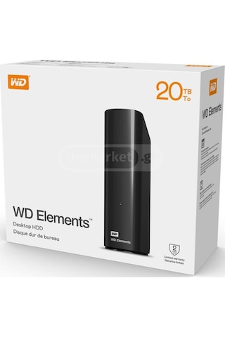 Wd 20tb Elements 3.5" Wdbwlg0200hbk-eesn Siyah Harici Disk