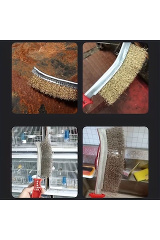 Plastik Saplı Çelik Telli Fırça Pas Ve Kir Temizleme Fırçası Dayanıklı