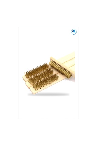 Metal Telli Ahşap Saplı Pas Kir Sökme Temizleme Fırçası Dayanıklı