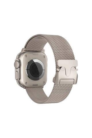 Apple Watch Uyumlu 42mm Milano Metal Kordon Saat Değildir