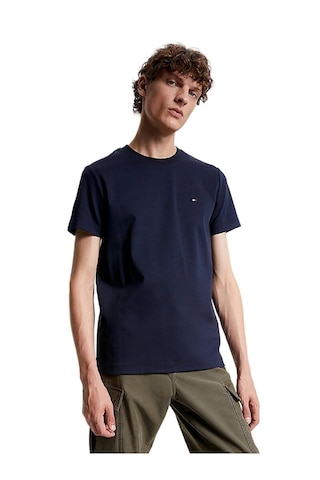 Tommy Hilfiger Klasik Sıfır Yaka T-shirt Lacivert