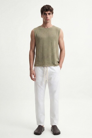 Antioch Relax Fit Dokulu Erkek Kolsuz T-shirt A26y9457 Haki