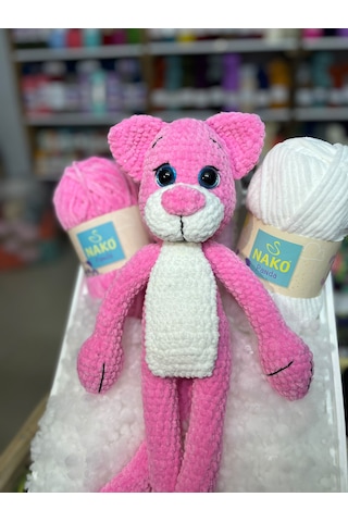 Amigurami Pembe Panter Uyku Arkadaşı 046 - Pembe