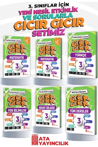 3.sınıf Gıcır Gıcır Yeni Nesil Etkinlik Ve Sorularla 6 Lı Set Slime Set Hediyeli