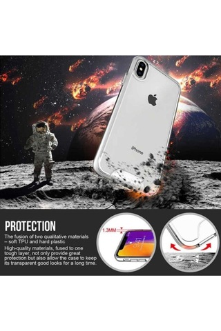 Apple Uyumlu iPhone Xs Max 6.5 Kılıf Zore Gard Silikon Renksiz