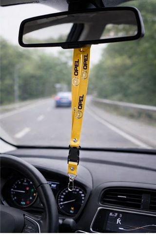 Opel Logolu Sarı & Mavi Anahtarlıklı Oto Ayna Askısı İkili Set Sarı & Mavi