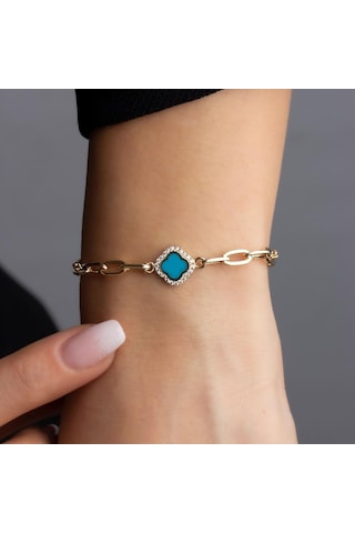 Firuze Lotus Çiçeği BL0045 Sarı Altın